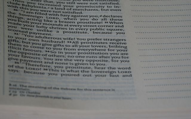 a close up of a text on a book