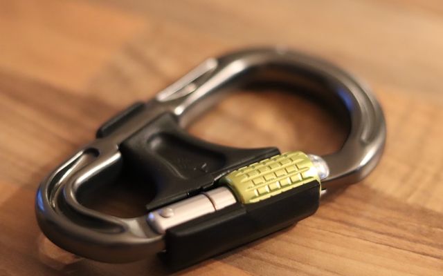 gray carabiner