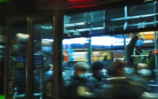 City bus on a public transit route