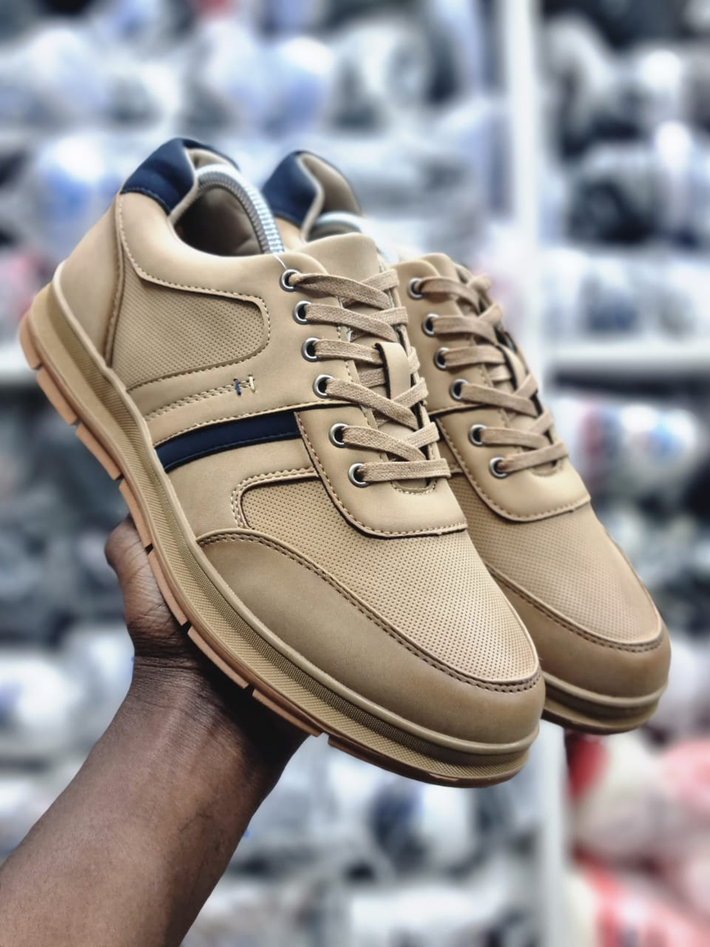 Men's Leather Casual Shoes - Tan