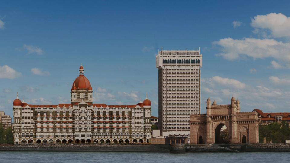 The Taj Mahal Palace, Mumbai with the Gateway of India overlooking the Arabian Sea