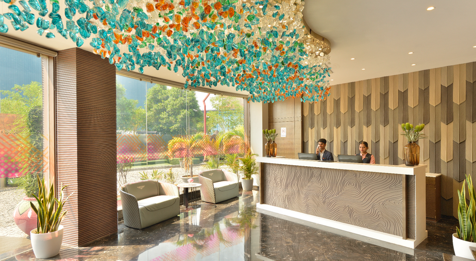 Reception Area of Ginger Hyderabad, Airport Road hotel