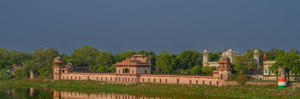 Historic riverside fort complex in Agra.