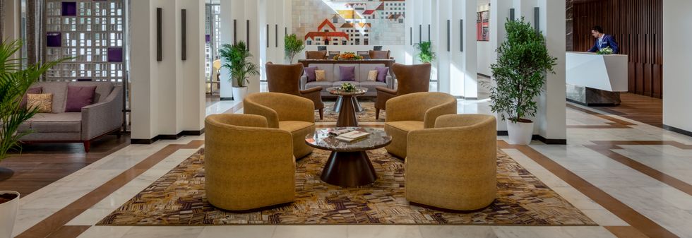 Modern Hotel Lobby at Vivanta Old Port Road Mangalore