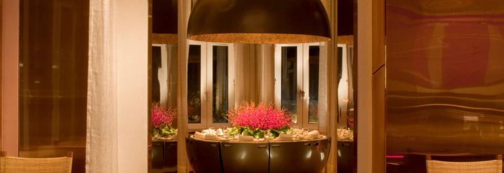 Japanese restaurant in Mumbai with warm lighting and table setup