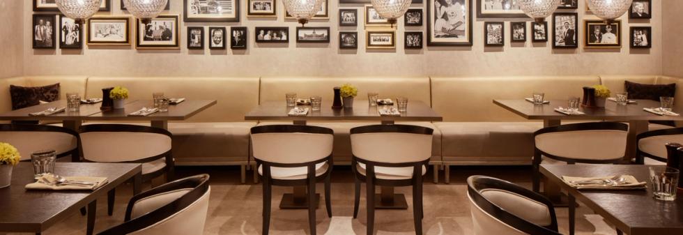 Dining or lounge area with modern décor and seating