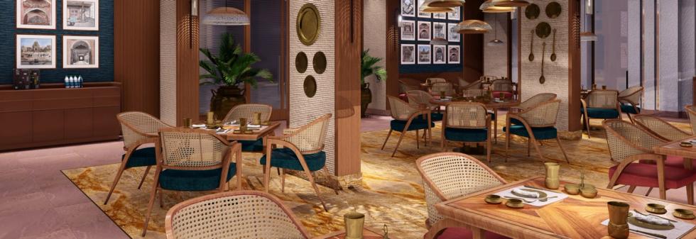 Restaurant Dining Space Area at Vivanta Ahmedabad