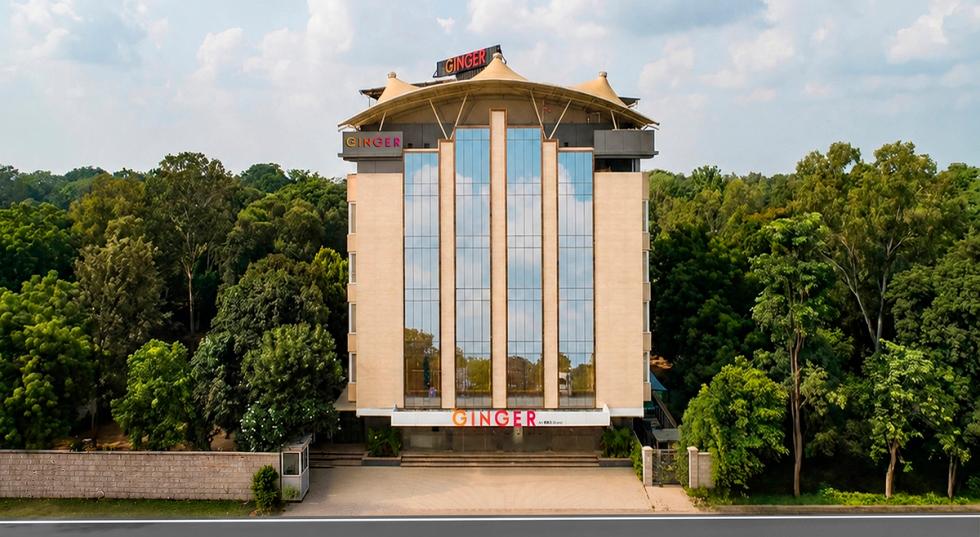 Exterior of Ginger Indore, Nipania hotel in Indore.