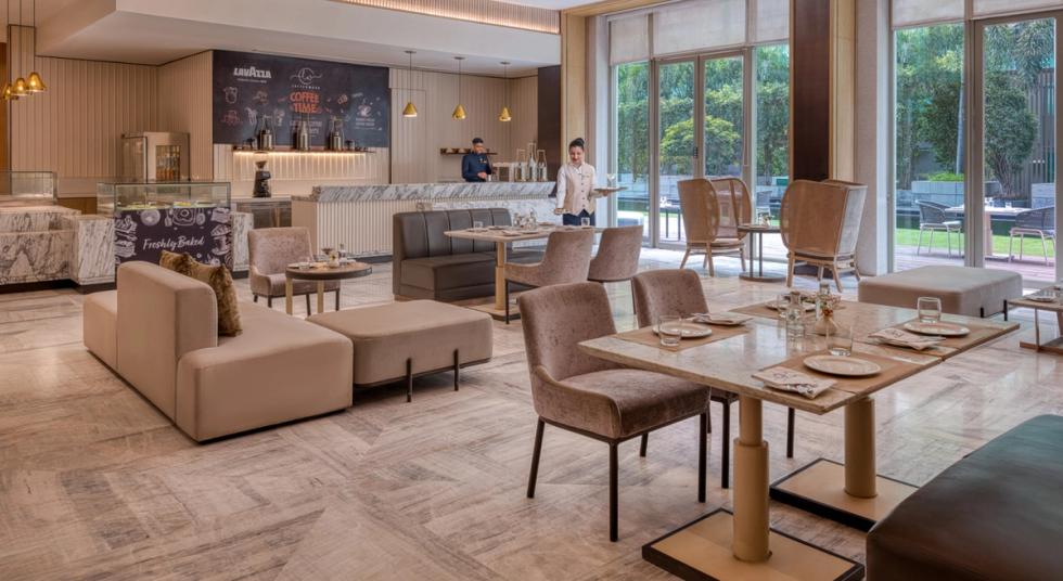 Comfortable seating area at Latte @ Work