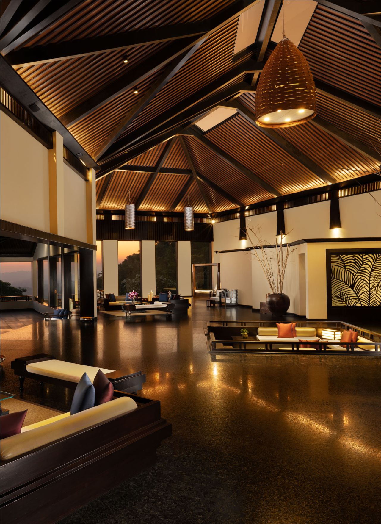 Taj Madikeri Resort and Spa Coorg aerial view Western Ghats forest
