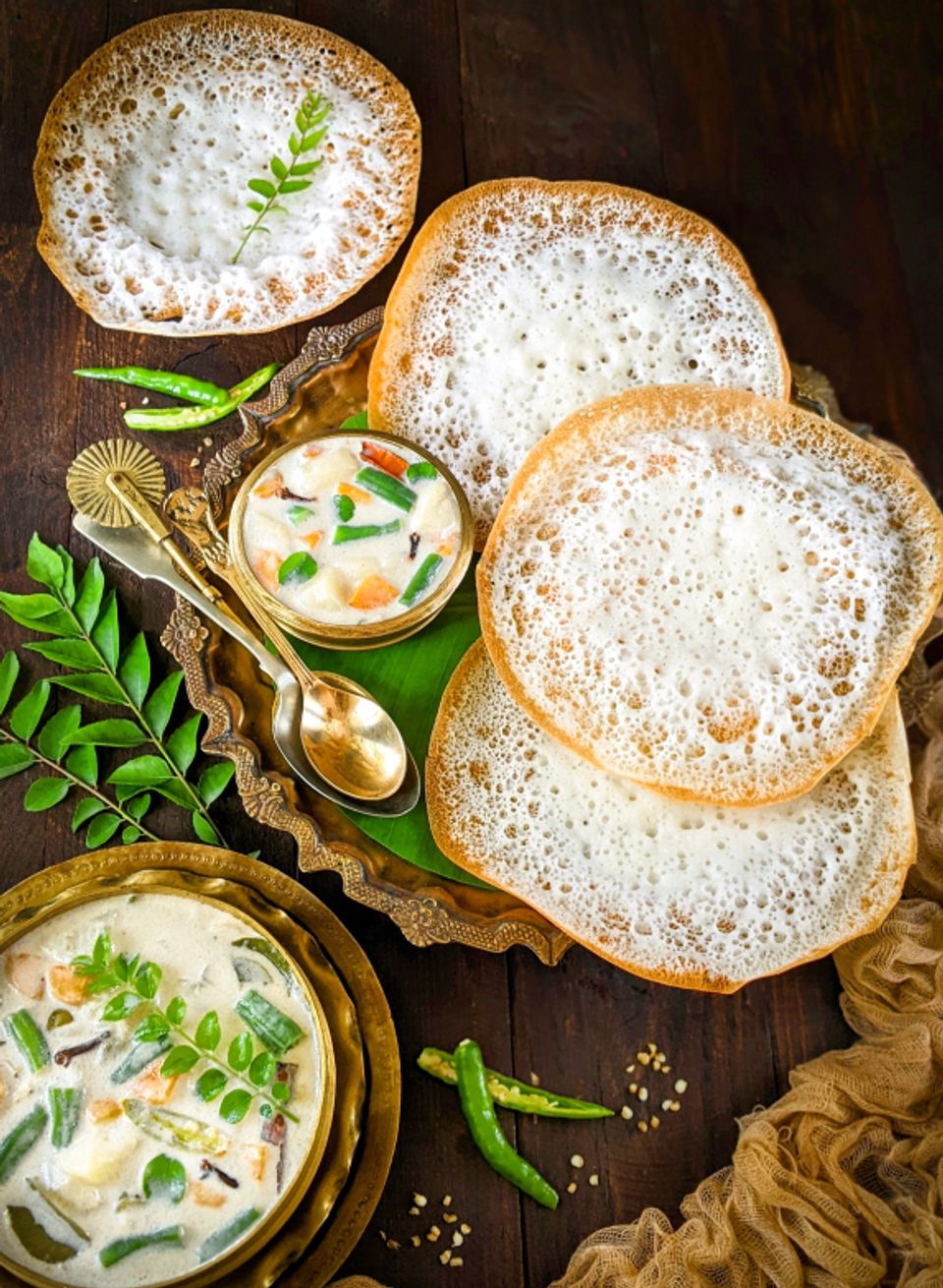 Classic Kerla Breakfast in Bekal - Apam and Stew