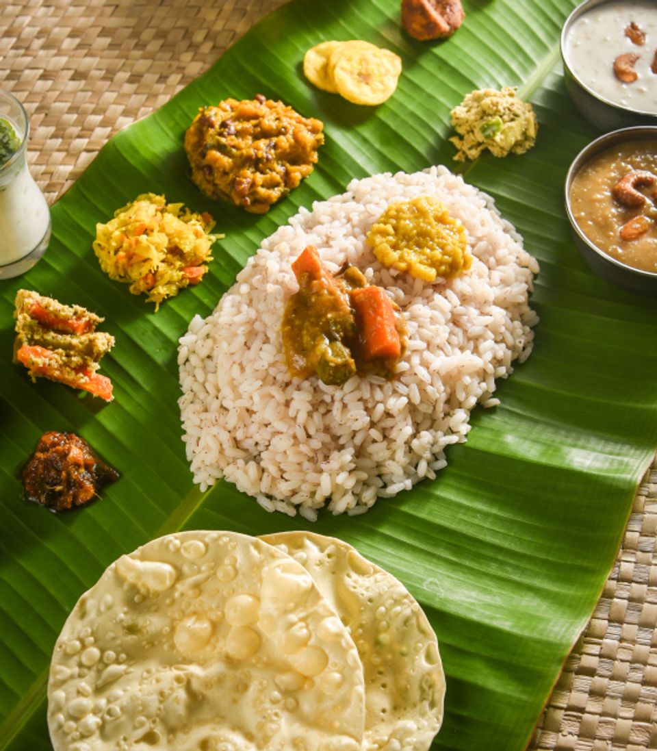 Traditional South Indian Meal - Elai Sappadu