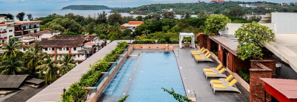 Luxury Outdoor Swimming Pool at Vivanta Goa, Panaji