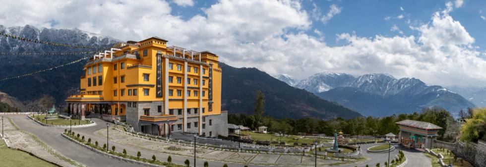 Exterior view of luxury hotel in Tawang