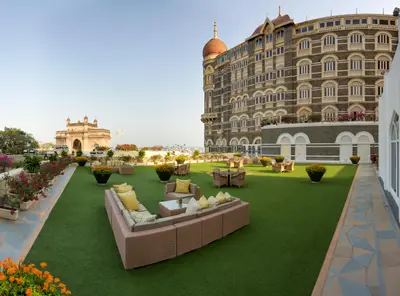 Elegant Garden & Lawn Area of Taj Mahal Palace, Mumbai