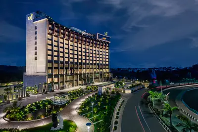 Twilight ambiance showcasing the outer beauty of Taj Lakefront, Bhopal