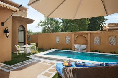 Tranquil pool view from Sawai Man Mahal, Jaipur