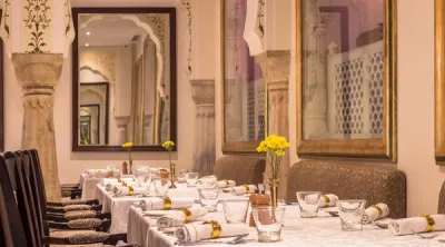 Elegant Interior of Marble Arch - Jai Mahal Palace, Jaipur