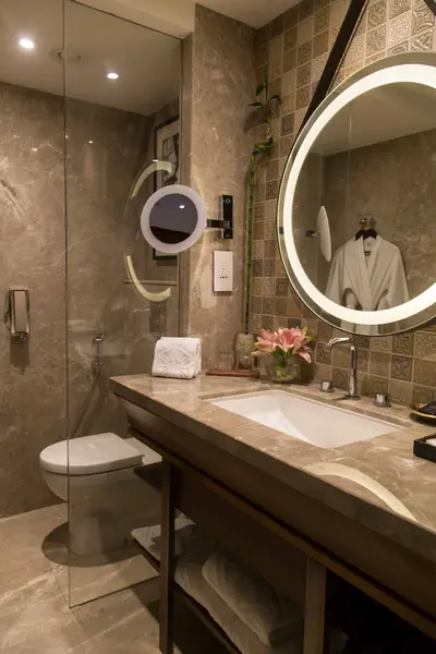 Elegantly designed bathroom space at Taj Bengal, Kolkata