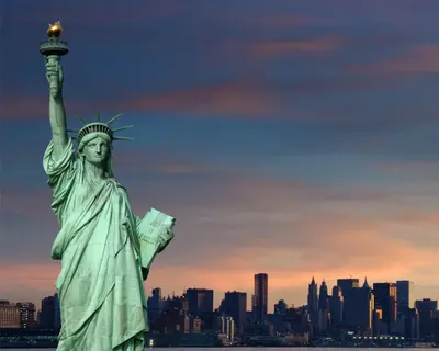 The Statue Of Liberty near The Pierre, New York