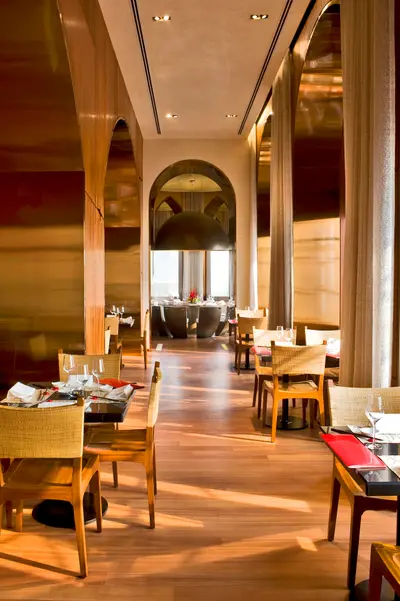 Elegant dining setup at Wasabi by Morimoto, Taj Mahal Palace, Mumbai