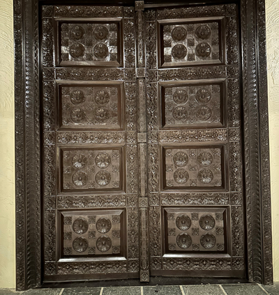 Newari Lobby Door by Local Tharu Villagers - Meghauli Serai, Nepal