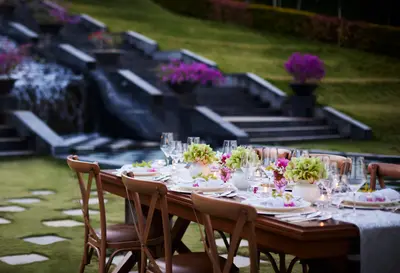 Fine Dining Setup at Taj Aravali Resort & Spa