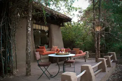 Outer Sitting Area at Taj Mahua Kothi