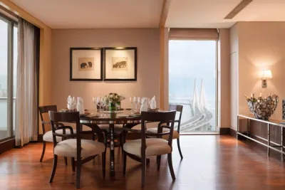 Elegant interior of a room at Taj Lands End