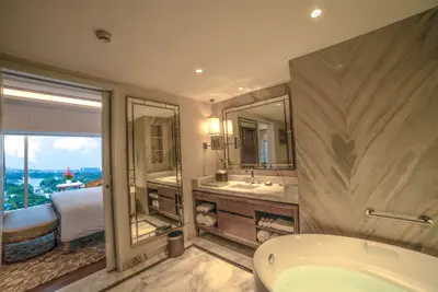 Luxurious Bathroom at Taj MG Road - Hotel in Bengaluru