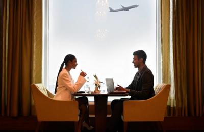 Luxury Meeting Setup with Runway View at Taj Santacruz, Mumbai