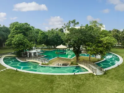 Green Pool Area at Taj Usha Kiran Palace