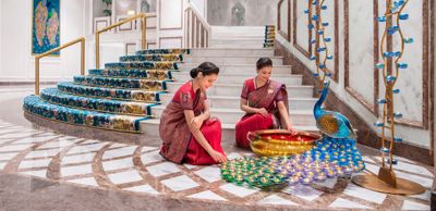 Taj Staff Lighting Diyas For A Warm Welcome To Guests