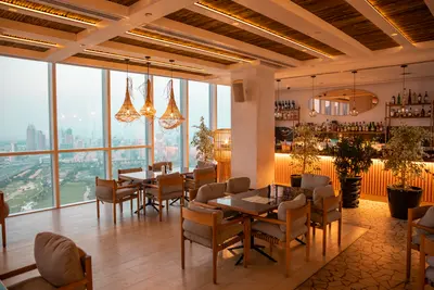 Upscale dining ambiance at Paros - Taj Jumeirah Lakes Towers