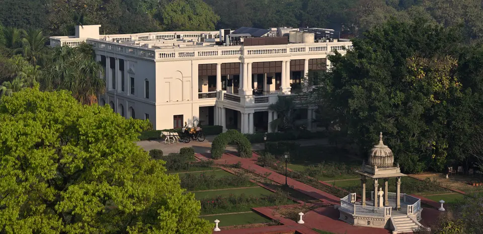 Grand Entrance of Taj Nadesar Palace, Varanasi - Banner Image