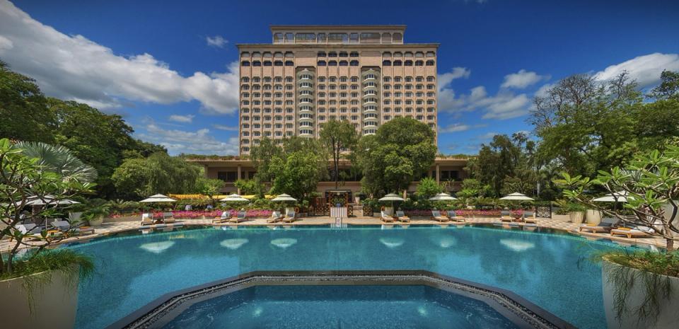 Outer View with Pool of Taj Mahal, New Delhi - Banner Image