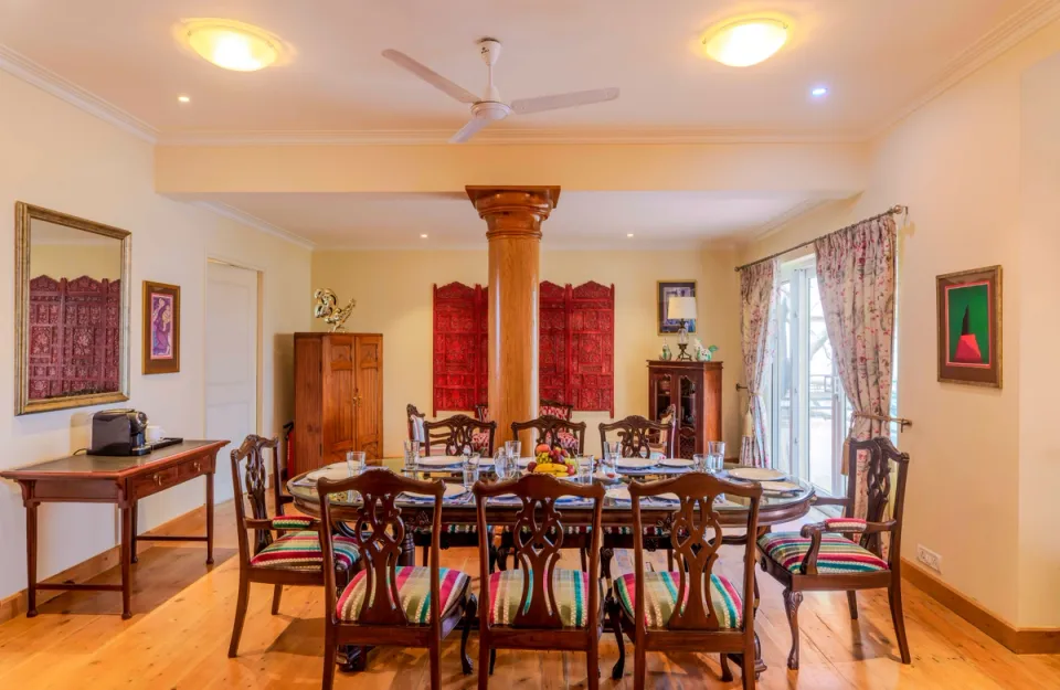 Elegant Dining Space at Raman Villa , Shimla - amã Stays & Trails 