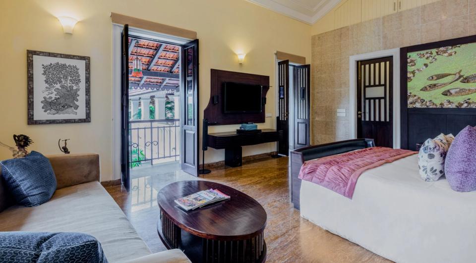 Elegant Bedroom at  Villa No 1 Saipem Hills- Accommodation in Goa