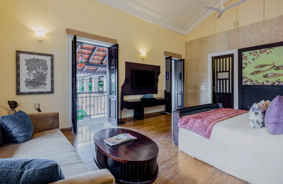 Bedroom at  Villa No 1 Saipem Hills- Bungalow in Goa