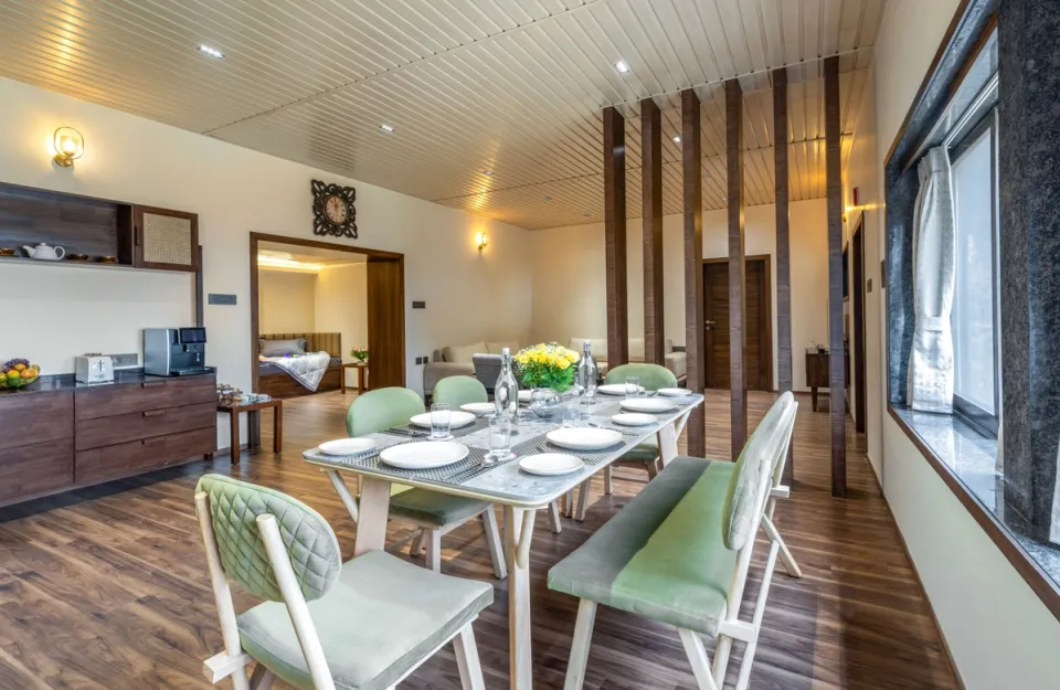 Elegant Dining Space at Sneh Villa, Kodaikanal - amã Stays & Trails 