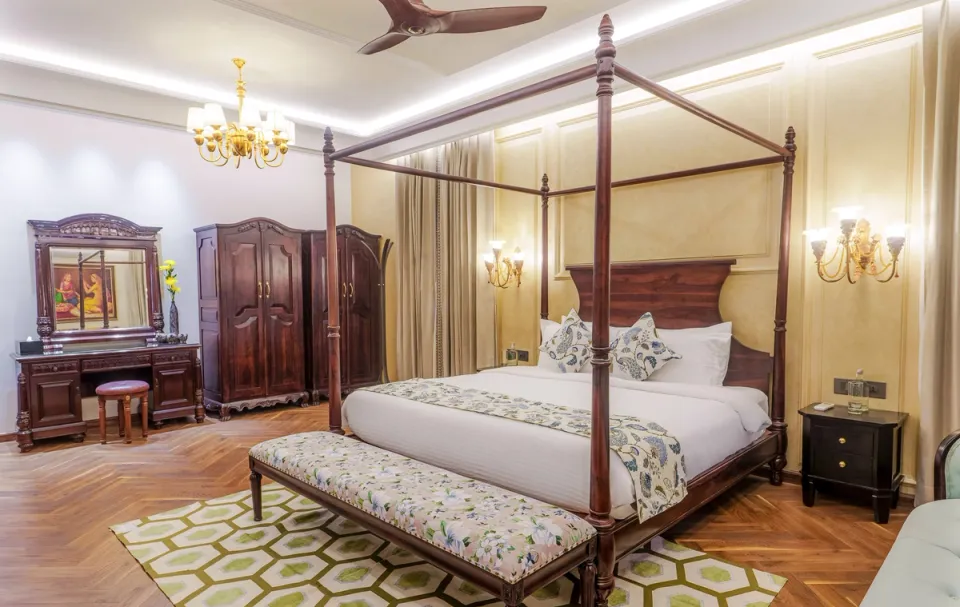 Luxe Bedroom at Rang Mahal - Accommodation in Jaipur