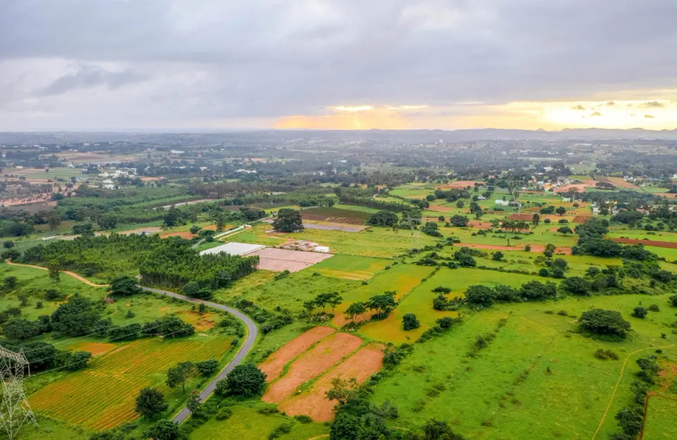 Aerial View of Hosur - amã Stays & Trails