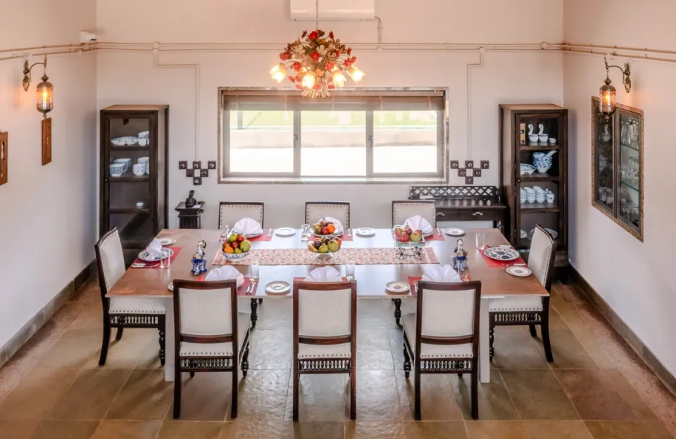 Elegant Dining Space at Mirayan, Nashik - amã Stays & Trails 