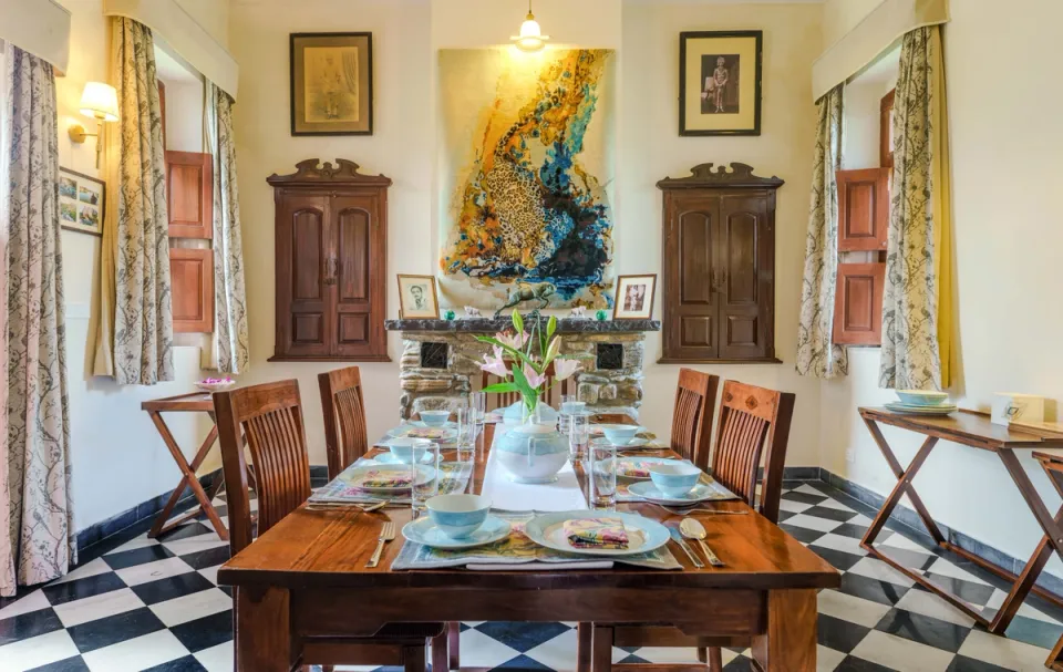 Luxury Dining Area at Abhay Manor Udaipur,  amã Stays & Trails 