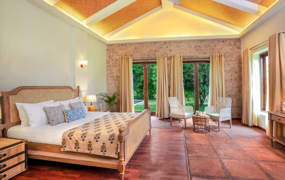 Elegant Bedroom at Nine Plams, Alibaug - amã Stays & Trails 