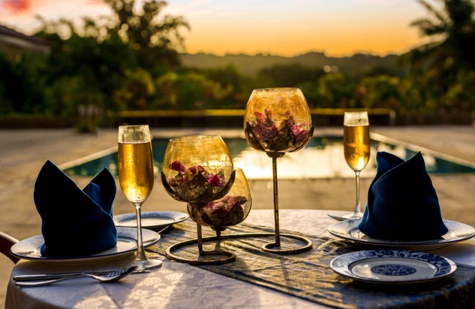 Stunning Outdoor Dining at Palmeira de Socorro, Goa