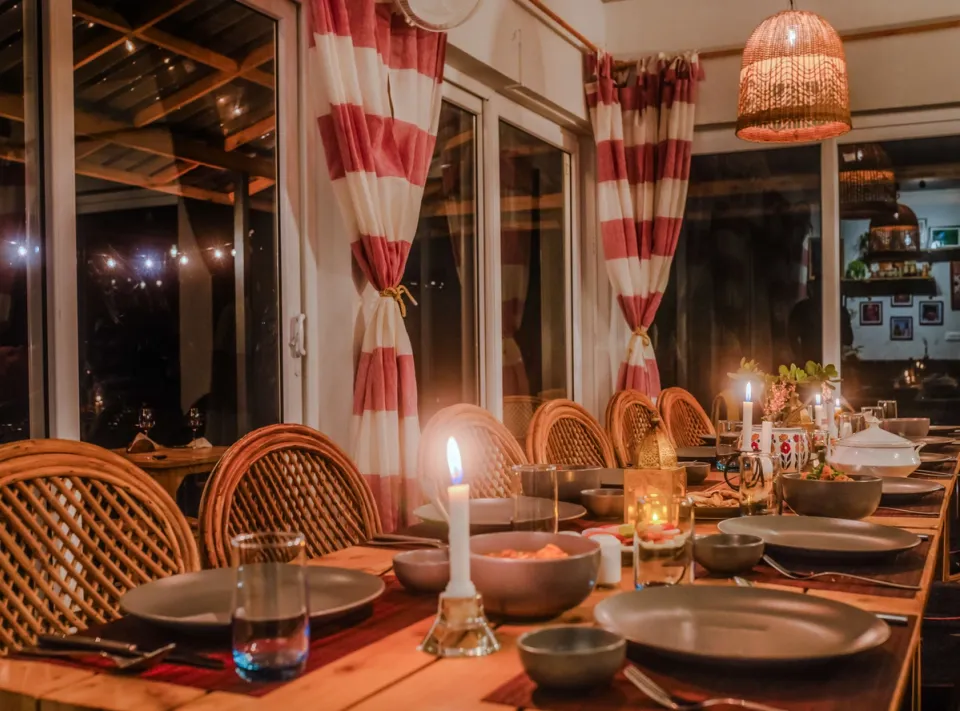 Dining Area at Godhuli Padam, Naukuchiatal - amã Stays & Trails