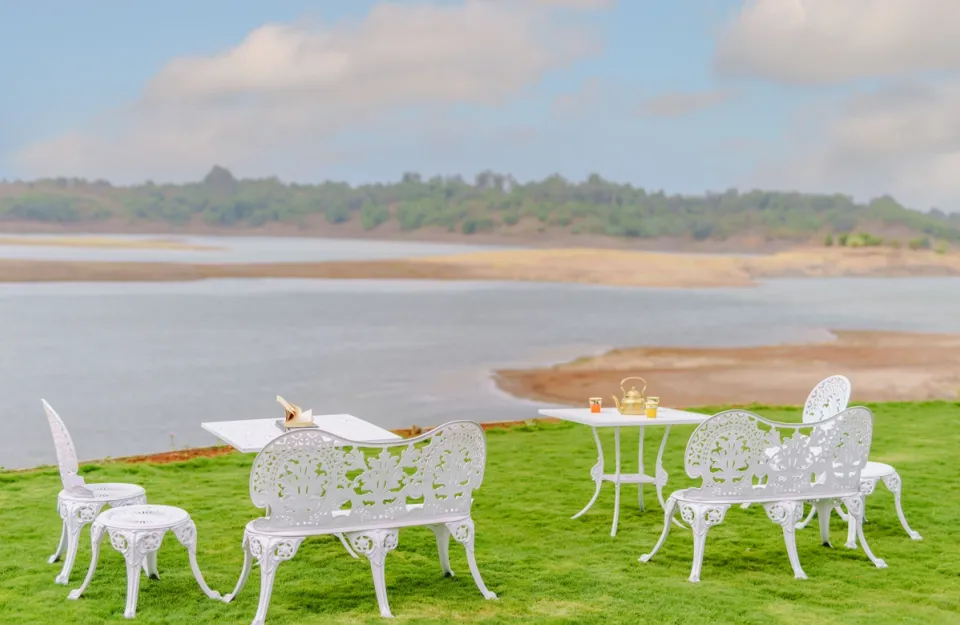 Elegant Outdoor Dining Space at Mirayan, Nashik - amã Stays & Trails 