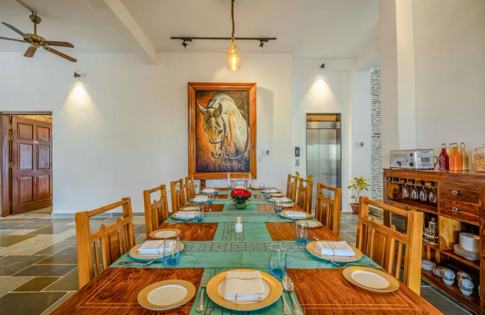 Luxury Dining Area at Moonstone - Bhopal Homestay