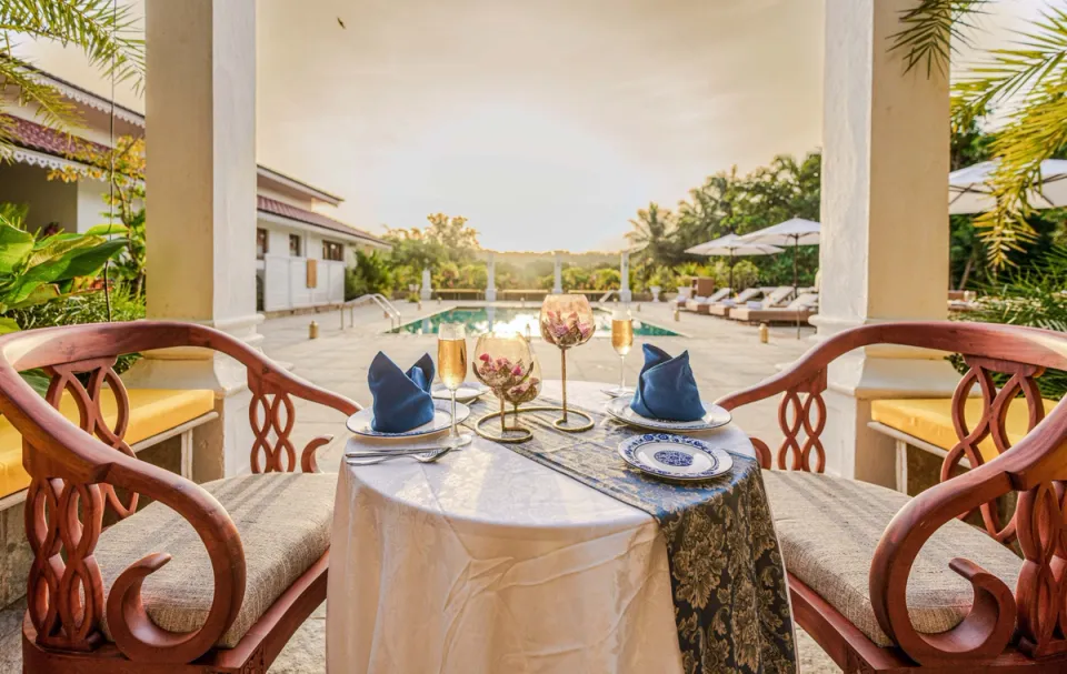 Outdoor Dining Space at Palmeira de Socorro, Goa